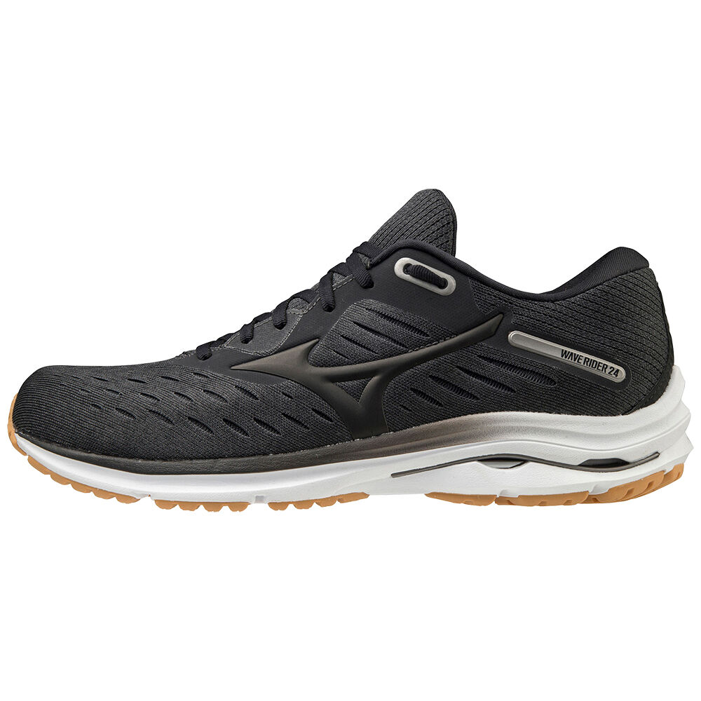 Mizuno Men's Wave Rider 24 2E Running Shoes Grey/Black (J1GC200409-CAP)